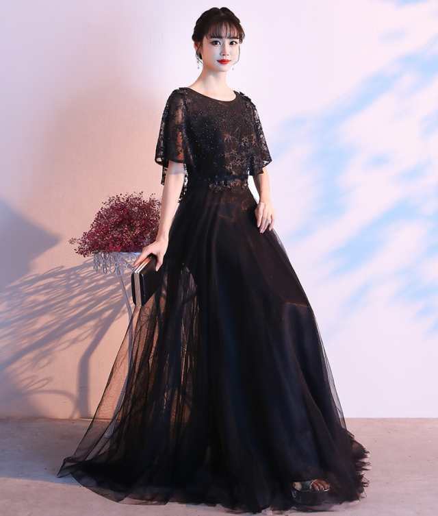 パーティードレス 結婚式ドレス 袖あり ケープ レース ロング 楽天市場】パーティードレス ロング 袖あり 結婚式ドレス ケープ