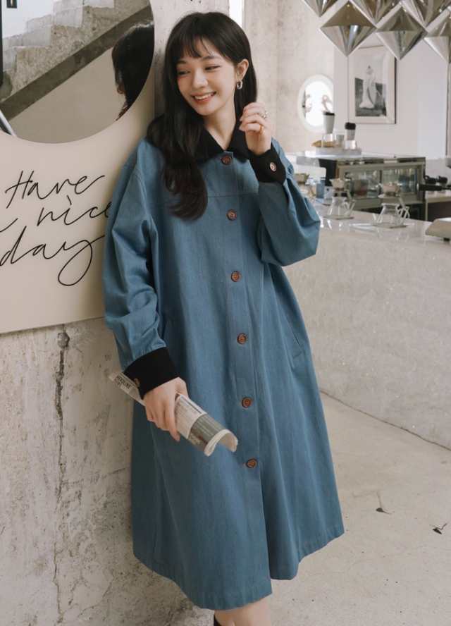 売れ筋アイテム 新登場 ランキング常連 多機能デザイン シンプル 春レディース レディース カジュアル デニムコート 大きいサイズ シャツワンピース コート 今だけ 長袖 アウター デニム ロング 即納対応中 防寒対策 季節限定