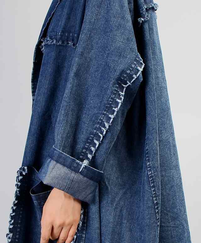 話題商品 売上急増中 数量限定入荷 レディース 家中時間充実化 店長太鼓判 チェスターコート デニム ジャケット ロング 春秋 アウター ロングデニムコート 在庫わずか 超ロングコート 黒 コーディガン 防寒対策