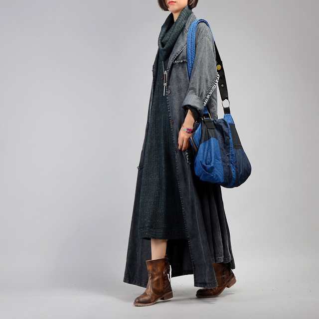 話題商品 売上急増中 数量限定入荷 レディース 家中時間充実化 店長太鼓判 チェスターコート デニム ジャケット ロング 春秋 アウター ロングデニムコート 在庫わずか 超ロングコート 黒 コーディガン 防寒対策