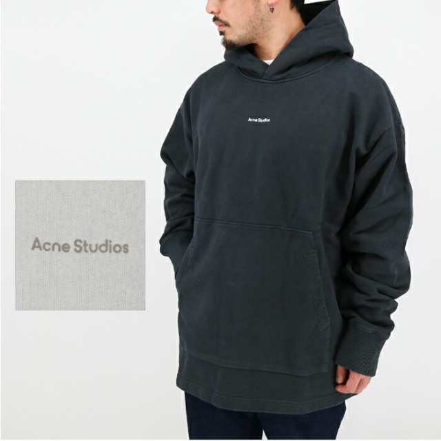 Acne Studios アクネストゥディオズ メンズフーディ 長袖 FN-MN-SWEA000261 ミニロゴ パーカー BI0139 LS TEE コットン フード カットソ