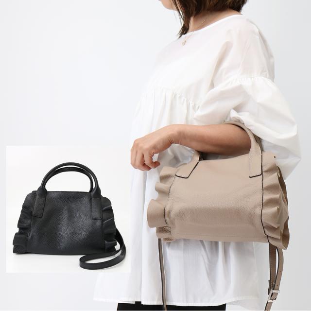 RIPANI リパーニ MEDINILLA 8602OJ ハンドバッグ レディース ショルダーバッグ フリル 2WAY レザー ロゴ トートバッグ 鞄  ブランドの通販は