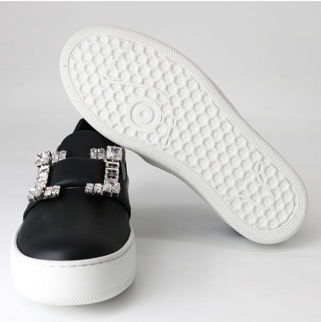 ■SERGIO ROSSI セルジオ・ロッシ A92080MMV Twenty Sport クリスタル付きスニーカー フラットシューズ 靴 レディース ブラック BLACK ブランドの通販は