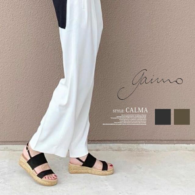 gaimo ガイモ 靴 CALMA  ANTE サンダル ジュート スエード ローヒール エスパドリーユ 厚底　フラットサンダル　ブラック　カーキ　コンフォートサンダル　夏　スポサン　レザー　カジュアル ブランド
