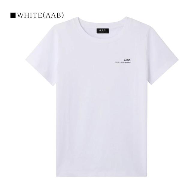 A.P.C. APC アーペーセー COEOP F26012 半袖Tシャツ クルーネック カットソー ロゴT レディース 白 黒 ネイビー ベージュ スカイブルーの通販は