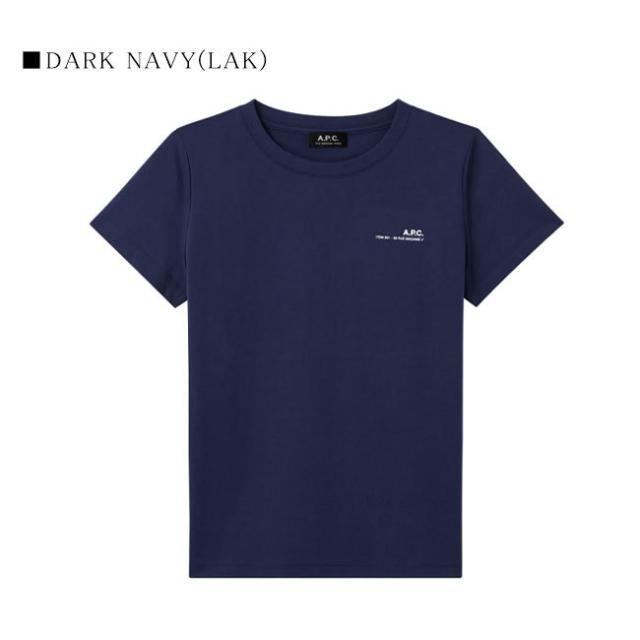 A.P.C. APC アーペーセー COEOP F26012 半袖Tシャツ クルーネック カットソー ロゴT レディース 白 黒 ネイビー ベージュ スカイブルーの通販は