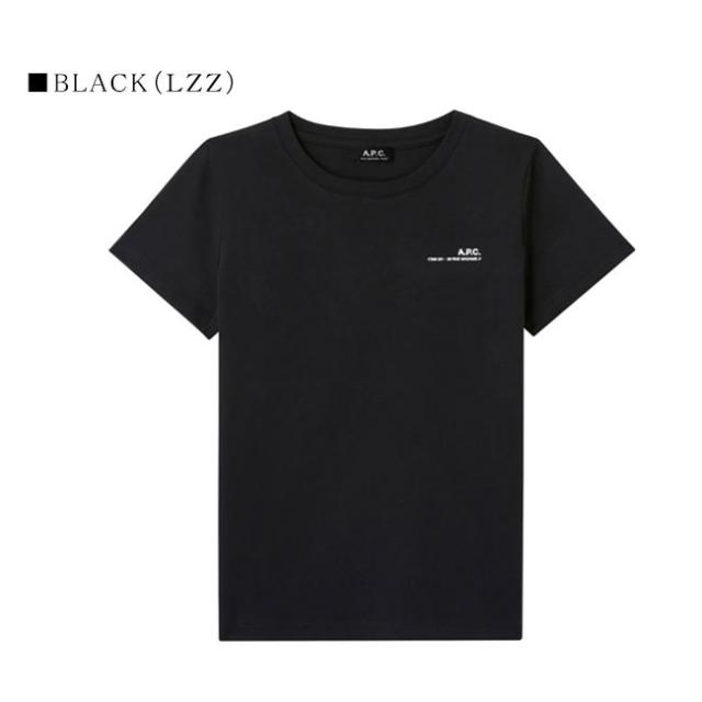A.P.C. APC アーペーセー COEOP F26012 半袖Tシャツ クルーネック カットソー ロゴT レディース 白 黒 ネイビー ベージュ スカイブルーの通販は
