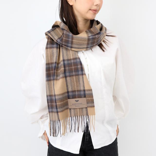 Weekend Max Mara ウィークエンドマックスマーラ タータン カシミア スカーフ FURIO チェック柄マフラー レディース カシミヤ100％ ストール フリンジ ギフト プレゼント ブランドの通販は 18,400円