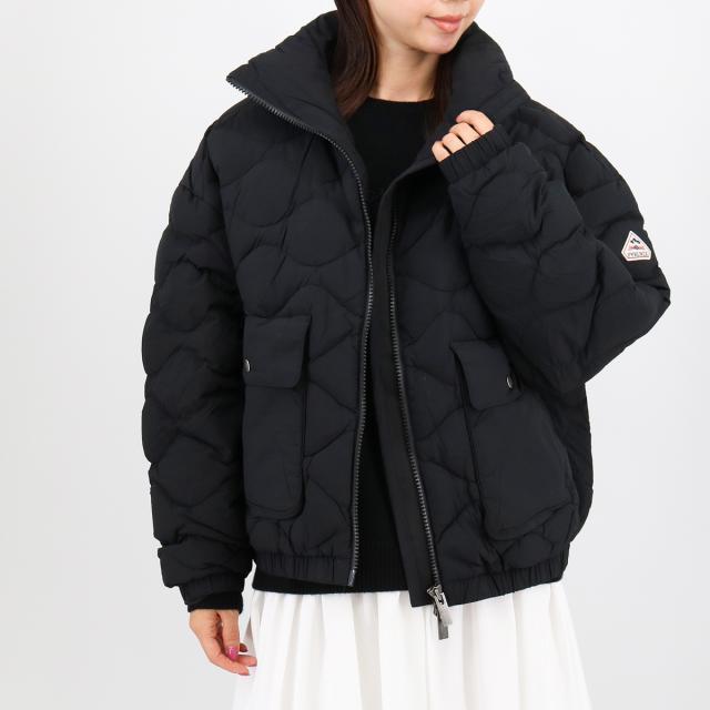 PYRENEX ピレネックス ENOLA HWW018P エノラ ダウンコート  アウター ダウンジャケット レディース ロゴ スタンドネック ブラック ブランドの通販は