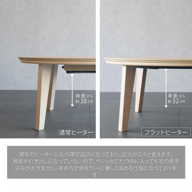 こたつ テーブル形 85cm フラットヒーター 北欧風 おしゃれ 【公式通販】