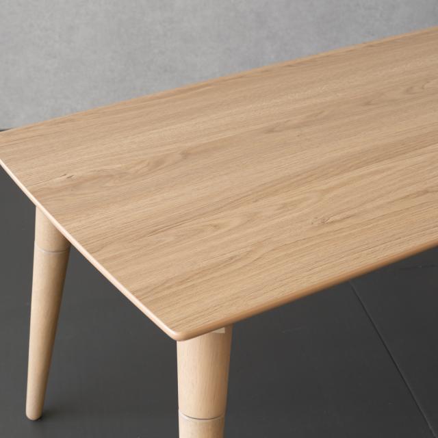 ローテーブル 100cm幅 高さ調整可能 40cm 51cm メラミン天板 傷に強い センターテーブル 木製脚 北欧 シンプル 3色展開_5