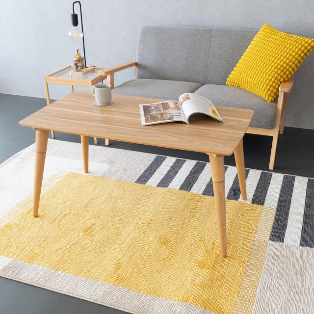 ローテーブル 100cm幅 高さ調整可能 40cm 51cm メラミン天板 傷に強い センターテーブル 木製脚 北欧 シンプル 3色展開_13