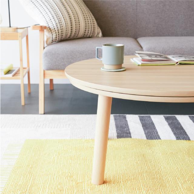 こたつ テーブル形 75cm こたつ おしゃれ 丸型こたつ かわいい ミニ 小さめ 家具 木 北欧 丸 一人用 一人暮らし_2