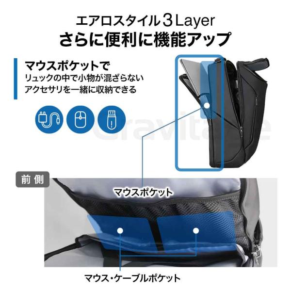 エアロスタイル バックパック ビジネスリュック 大容量 30L メンズリュック ビジネスリュック エアロスタイル PLUS YKKジッパー 保証延長 返品無料