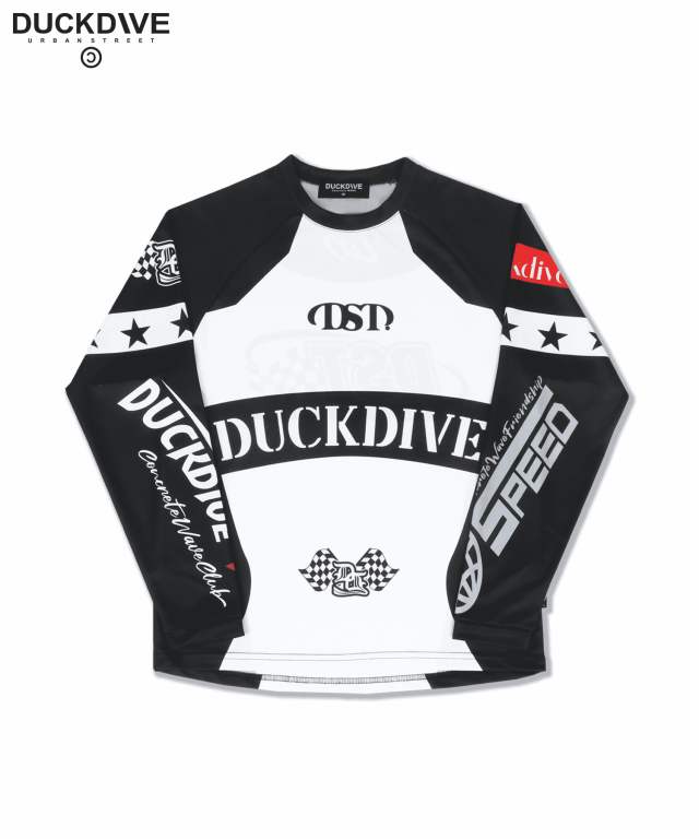 RACING STAR RAGLAN MESH LONG SLEEVE（BLACK)