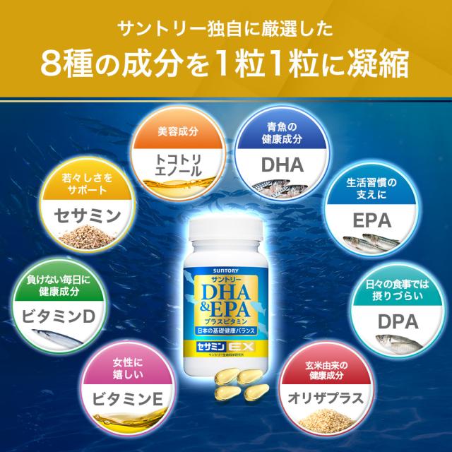 サントリー 公式 DHA&EPA＋セサミンEX オメガ3脂肪酸 DHA EPA サプリ 240粒入/約60日分_9