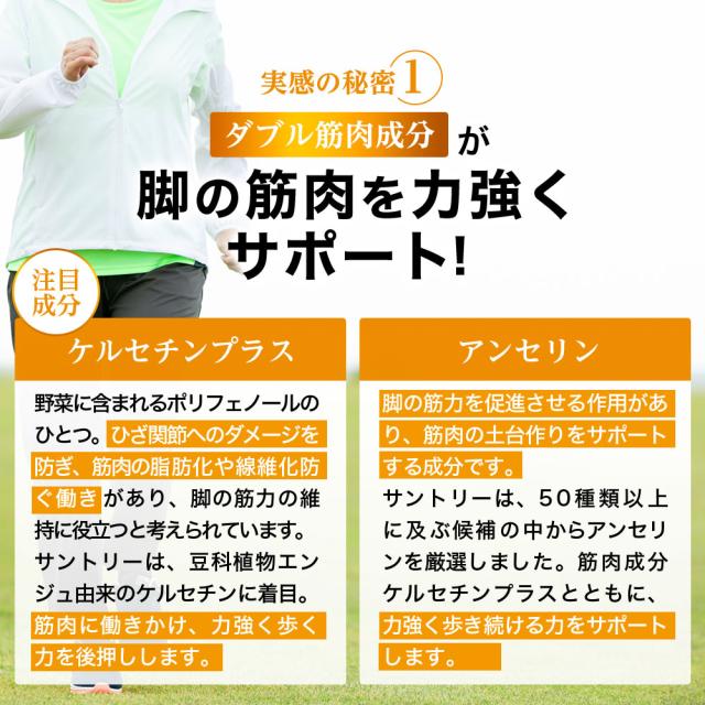 サントリー 公式 ロコモア 筋肉成分 軟骨成分 グルコサミン コンドロイチン ケルセチン アンセリン サプリメント サプリ 360粒入/約60日分_11