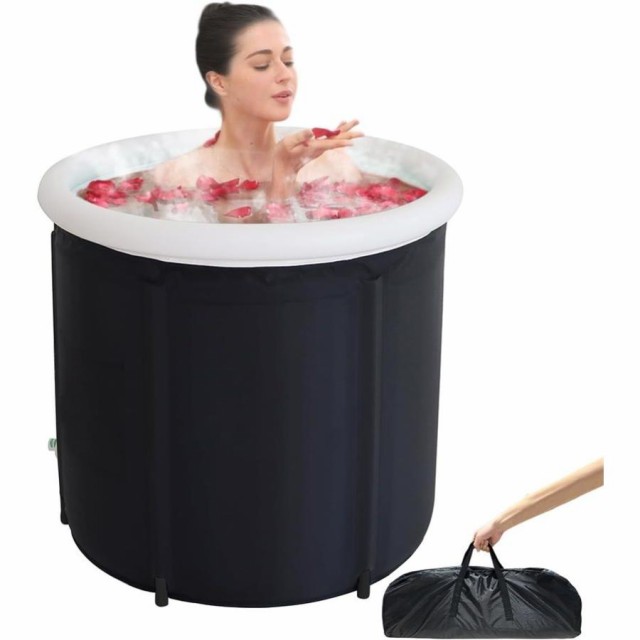 ポータブル バスタブ 簡易風呂 水風呂 露天風呂 簡易浴槽 ポータブル浴槽 折り畳み浴槽の通販は 7,383円