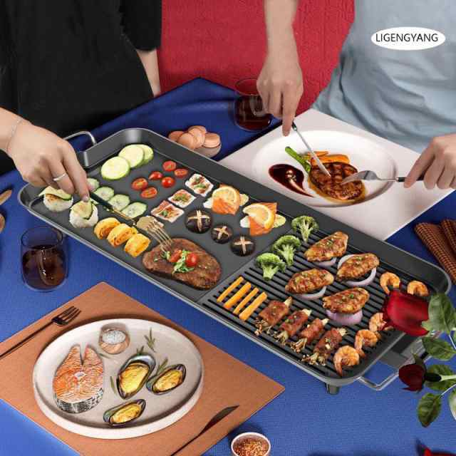 ホットプレート 平面プレート 多段階温度調節 家電 電気プレートお好み焼き 家族用 家庭用 最大10人用 大容量 パーティ調理器具 キッチンの通販は 5,577円