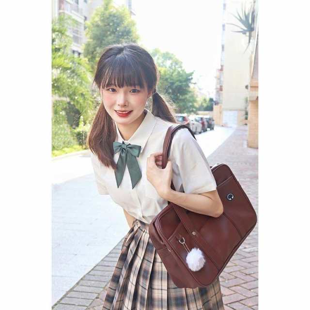スクールバッグ合皮通学女子高生イーストボーイトートバッグ防水PU素材イヤホン穴付き鋲が付き手提げショルダーバッグカジュアル制服JK制の通販は abmoghatari.ir