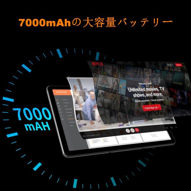 Androidタブレット 10.4インチ 6GB RAM 128GB ROM Android 11 Tablet, 10 Inch, 6GB RAM, 128GB ROM/1TB, Quad Core, 8MP