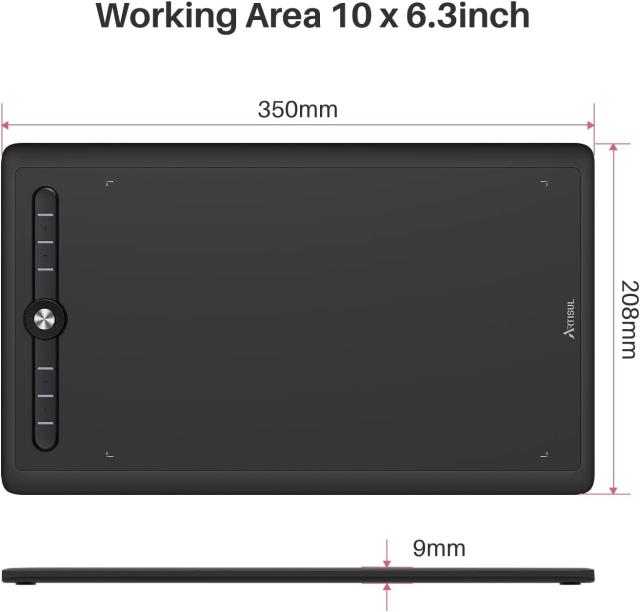 Artisul M0610Pro ペンタブレット 10x6.3インチ 8192段階 板タブ 筆圧感知_1