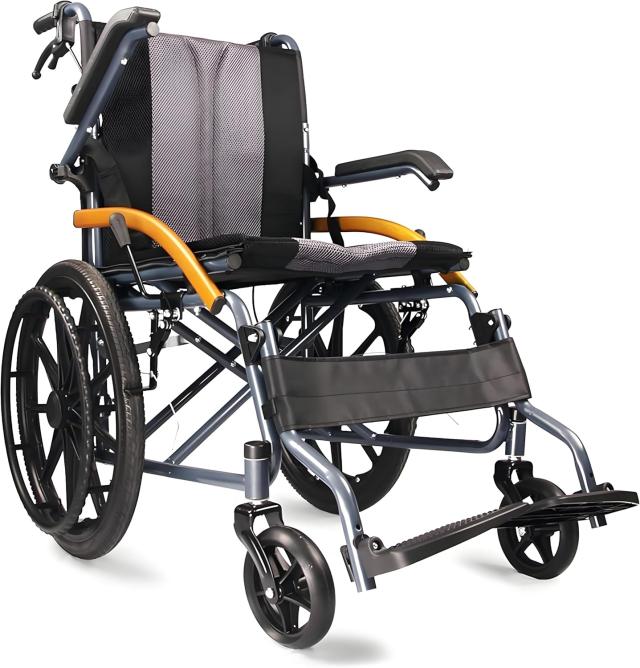 折りたたみ式介助用車椅子 ブラック 車椅子 折りたたみ可能 ブラック 介助兼用 軽量 コンパクト 超