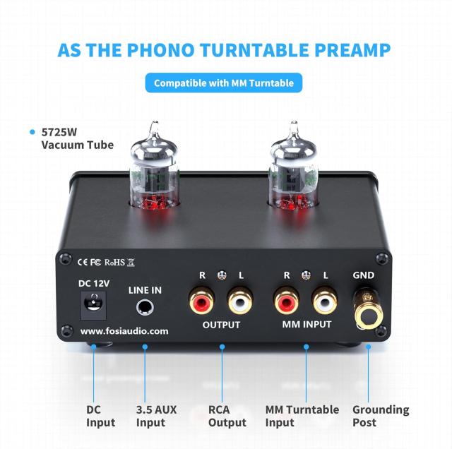 BOX X4 フォノプリアンプ 5725W真空管 MM対応 ヘッドホンアンプ BOX X4 フォノプリアンプ 5725W真空管 MM対応 ヘッドホンアンプ Hi-Fi