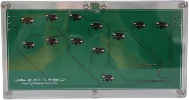 FightBox B1-MINI-PC-DIY 超薄型全ボタン アーケードコントローラー 超薄型 ホットスワップ 黒