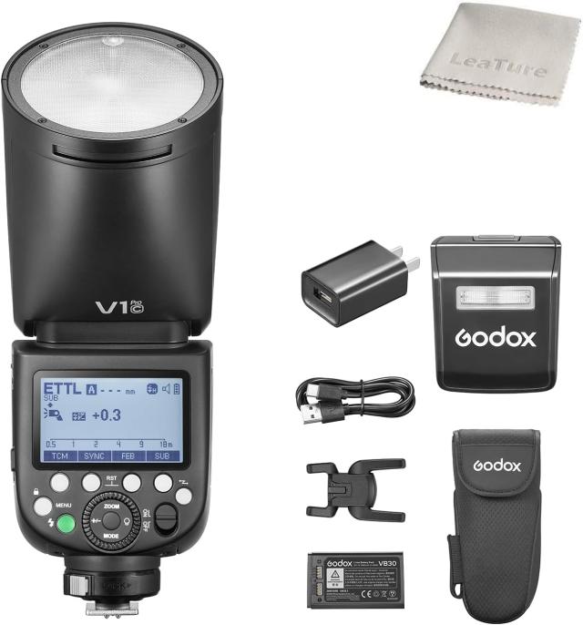 Godox V1Pro-C ストロボ キヤノンEOS対応 76Ws 丸型ヘッド HSS 1/8000秒 ワイヤレス TTL