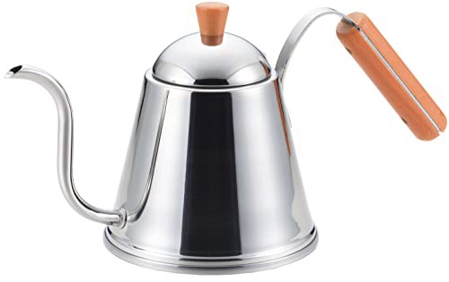ヨシカワ コーヒーポット ステンレス ドリップポット 1.0L 細口 木柄 ハンドル 日本製 ガス火・IH対応 カフェタイム SH7090 5,738円