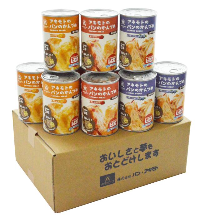 パン・アキモト アキモトのパンのかんづめ (乳酸菌入り) 3種 100g ×12 長期保存 5年