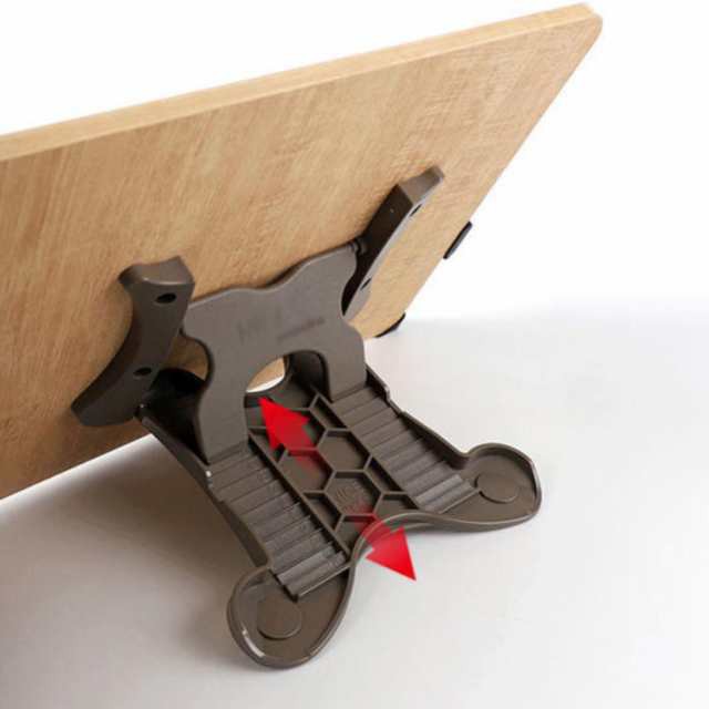 ブックスタンド 読書台 書見台 学習台 本立て 傾斜台 木製 大きいサイズ バリなし 片手でページをめくる ブッククリップ 14段階高さ調整の通販は