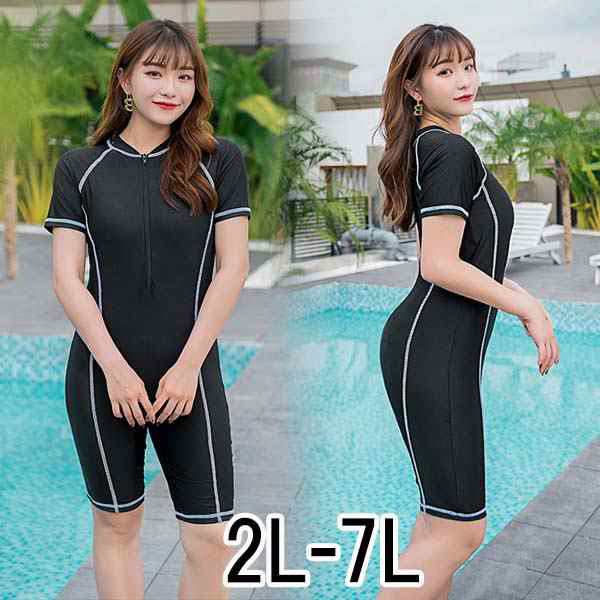 オールインワン フィットネス水着 セパレート水着 ぽっちゃり水着 レディース 水着 体型カバー 大きいサイズ 長袖 海 沖縄 温泉 競泳 大の通販は