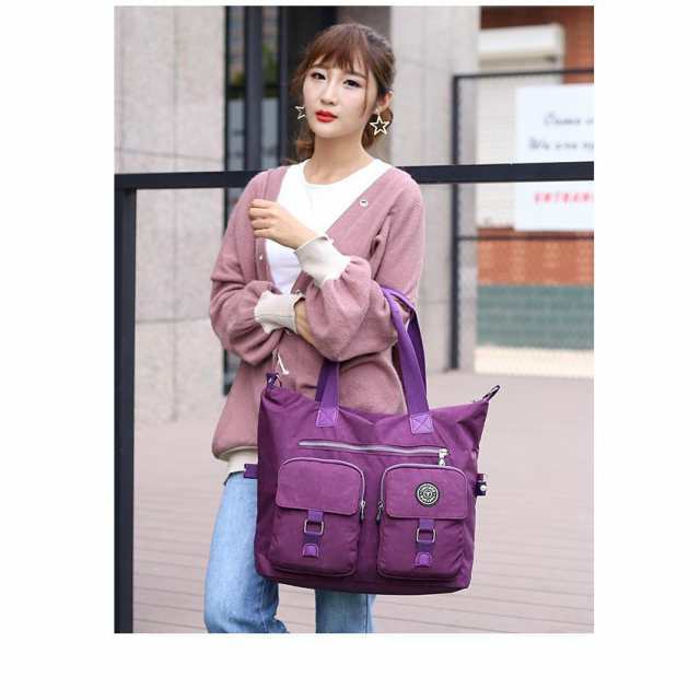 ショルダーバッグ レディース 軽い 40代 2way 大容量 ナイロン 斜めがけバッグ 大きめ ポケット多い ビジネス 通勤バッグ 女性 カバン おの通販は 5,265円