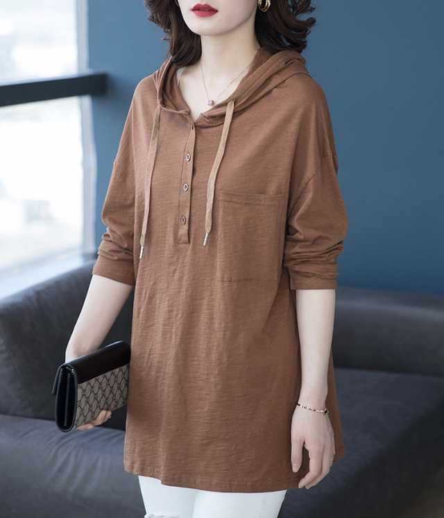 レディース トップス パーカー 薄手パーカー ゆったり 春 春 可愛い 大人かっこいい 大人女子 カジュアル シック ラフ 無地 こなれ感の通販は 6,280円