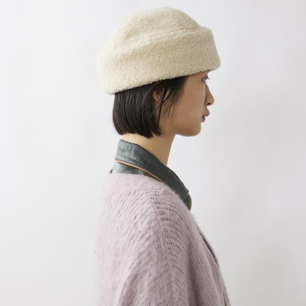 予約商品 COUPON配布中　La Maison de Lyllis / CUSHMA ボア WHITE メゾンドリリス 帽子 コサックキャップ