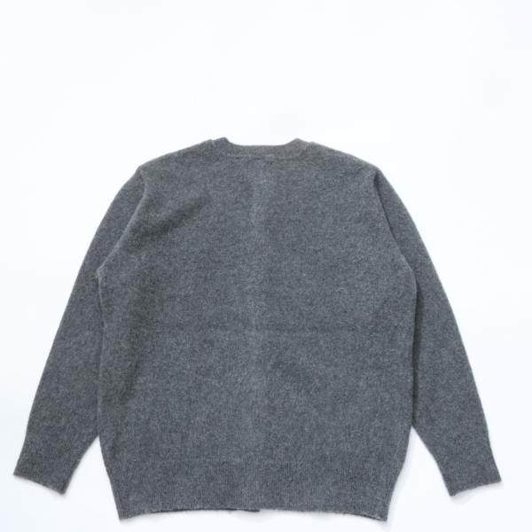 COUPON配布中　Yonetomi / CIRCLE KNIT CARDIGAN GRAY ヨネトミニューベーシック ウール カーディガン