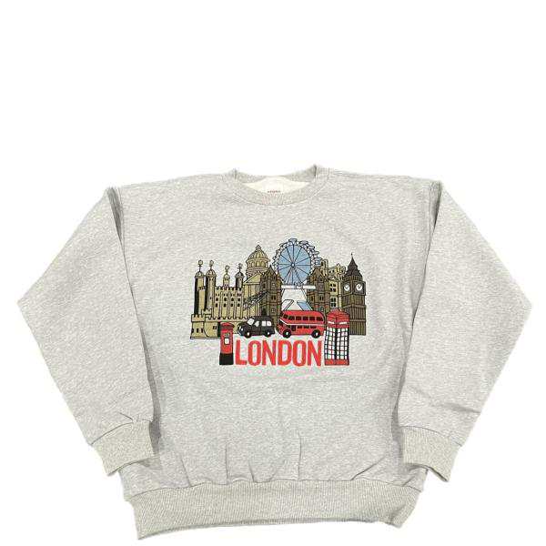 COUPON配布中 HANDTEX/ PRINT&EMBROIDERY SOUVENIR SWEAT LONDON ハンドテックス