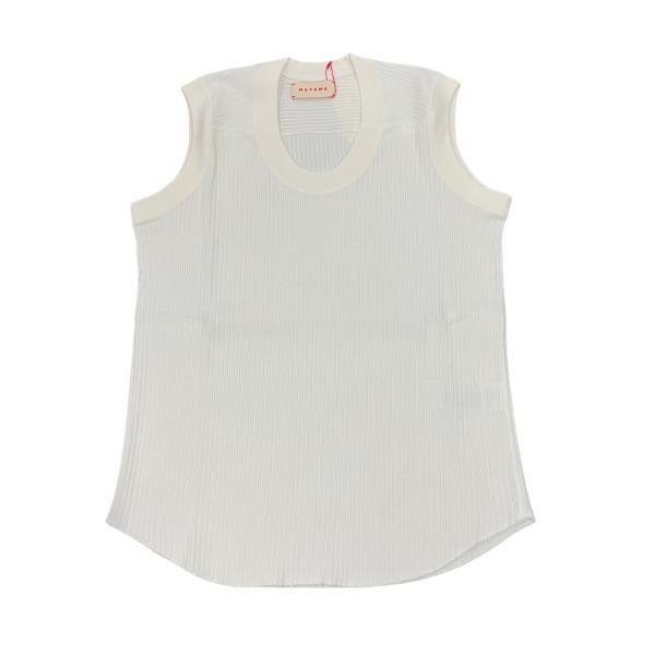 COUPON配布中 MEYAME / OBLONG NECK SLEEVELESS メヤメ ノースリーブ タンクトップ レディース