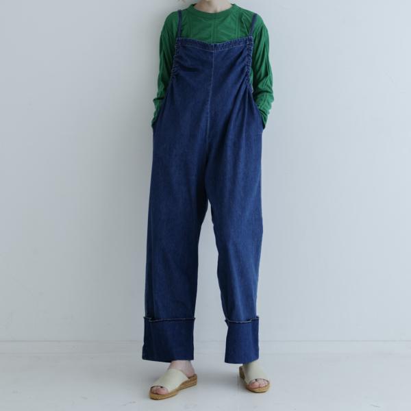 MEYAME GATHERED ALL IN ONE 未使用品】MEYAME DENIM GATHERED ALL IN