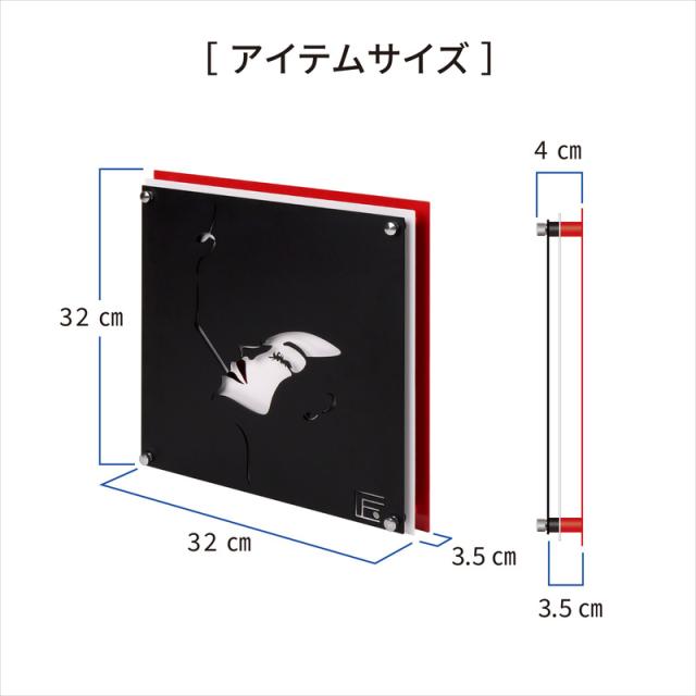 岐阜鉄の匠 【国産/日本製】 鉄脚 スチール アイアン ウォールデコ 壁飾り 壁掛けアート作品 Smoking Lady 3層構造 (黒/白/赤) LED光源付 撥水加工_4