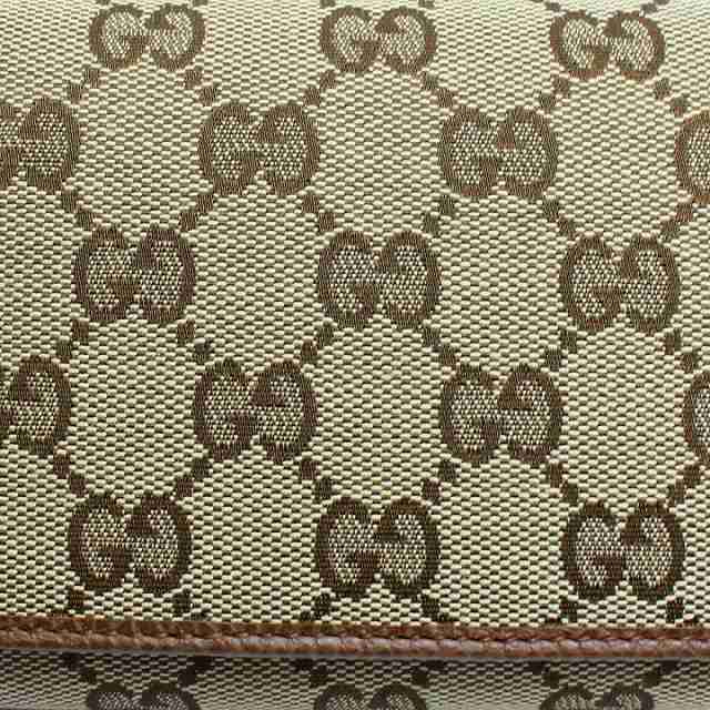 あす着 グッチ GUCCI 財布 長財布 二つ折り GGキャンバス レザー