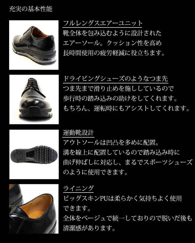 ビジネスシューズ 本革 履きやすい エアソール メンズ ギフト