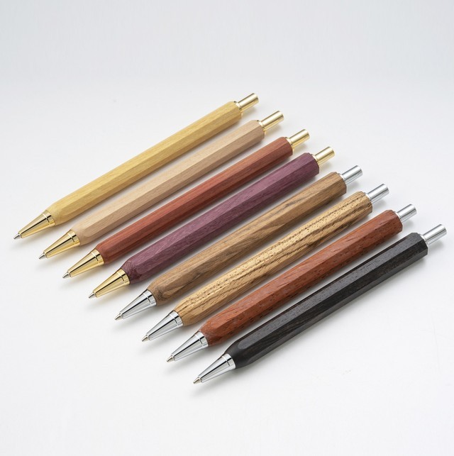 シャーペン シャープペンシル 八角 木製 高級 稀少杢 銘木 日本製 ハンドメイド ドイツDAYACOM社製 0.7mm レザーペンケース付き luminio ルミニーオ 200の通販は