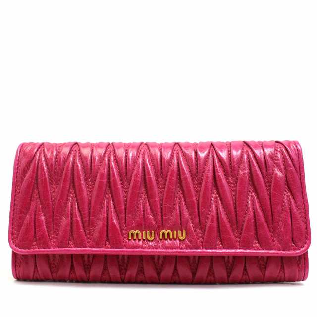 Miumiu ミュウミュウ 長財布 財布 レディース 女性 プレゼント 本革 レザー ピンク 5m1109 Matlux Fuxia 春 夏 新作 Big の通販はau Pay マーケット ファッションラボ キャッシュレス5 還元店舗