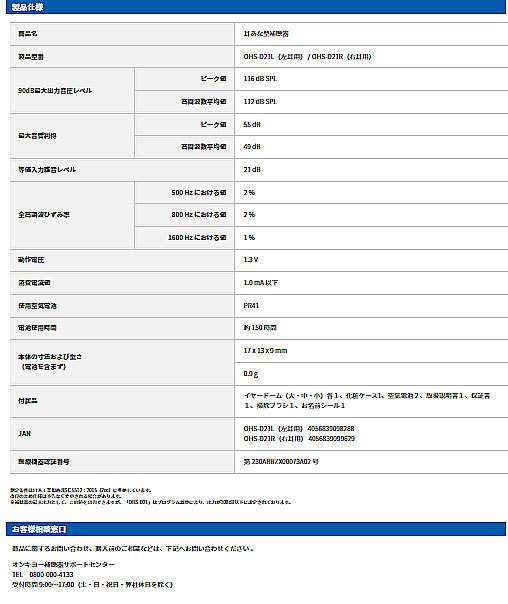 贈答 オンキヨー ONKYO 補聴器 デジタル補聴器 OHS-D21 片耳用 小型 目立たない オンキョー 集音器 耳あな 難聴 右耳 左耳 高性能  中等度難聴 ohs-d21 fucoa.cl