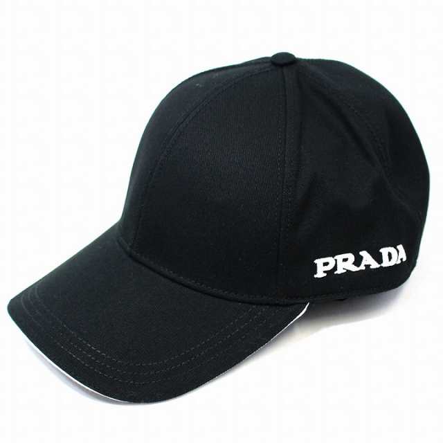 プラダ PRADA キャップ 帽子 テスートナイロン コットン ロゴプレート