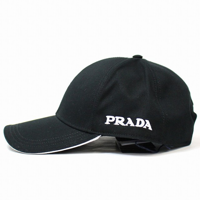 プラダ PRADA キャップ 帽子 テスートナイロン コットン ロゴプレート ...