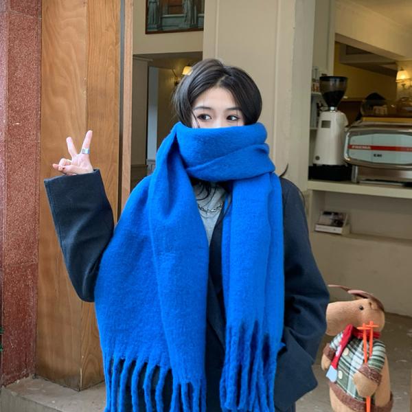 ★限定クーポン★マフラー ボリュームフリンジマフラー ストール ショール ロングマフラー カシミアタッチ レディース 防寒 暖かい 無地 大判 ポレロ 秋冬 軽量 マフラー
